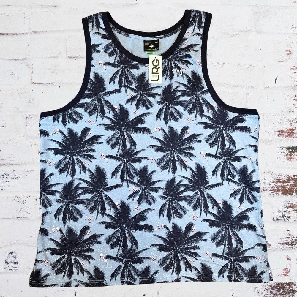 LRG  Blue Tropical Tank Top Mens 2X- Large Sleeveless NWT!